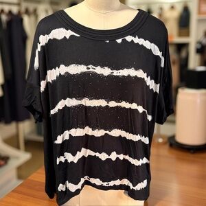 Black & White Organic Striped Women's Tee